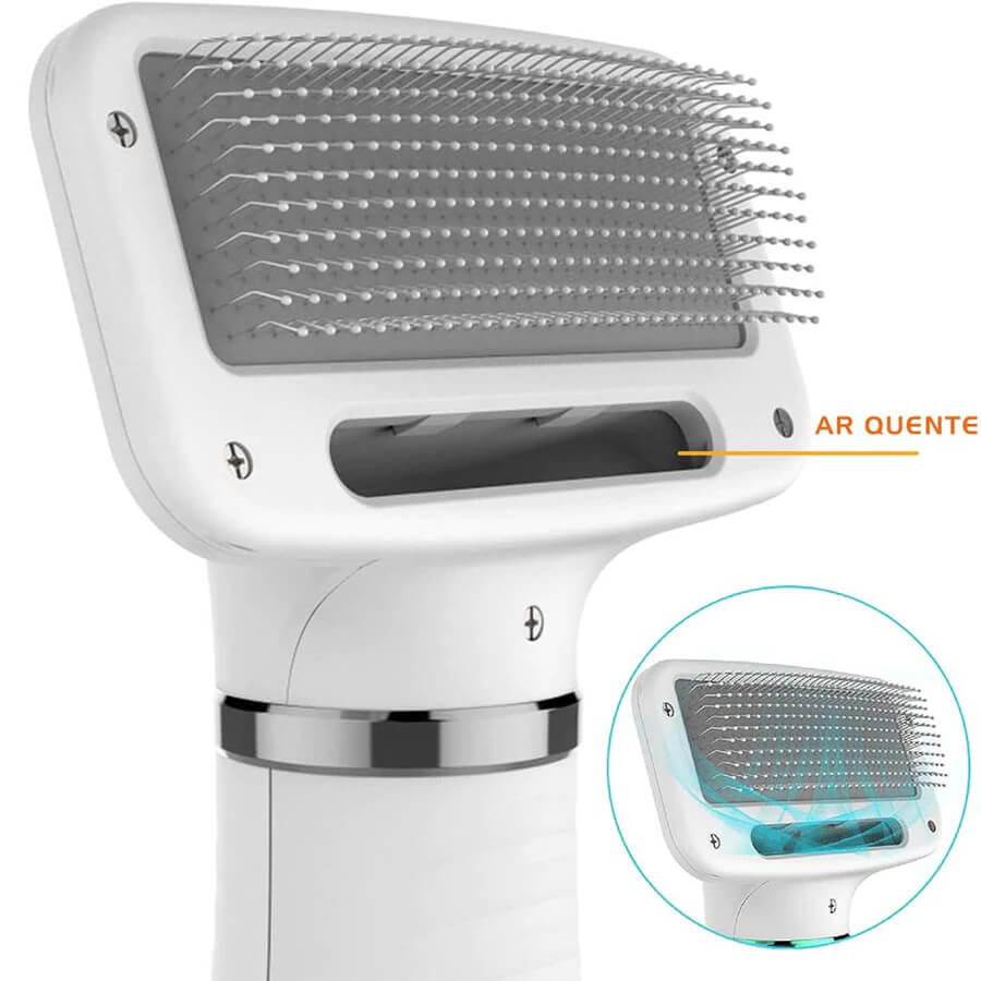 Secador e Escova 2 em 1 para Pets – Praticidade no banho