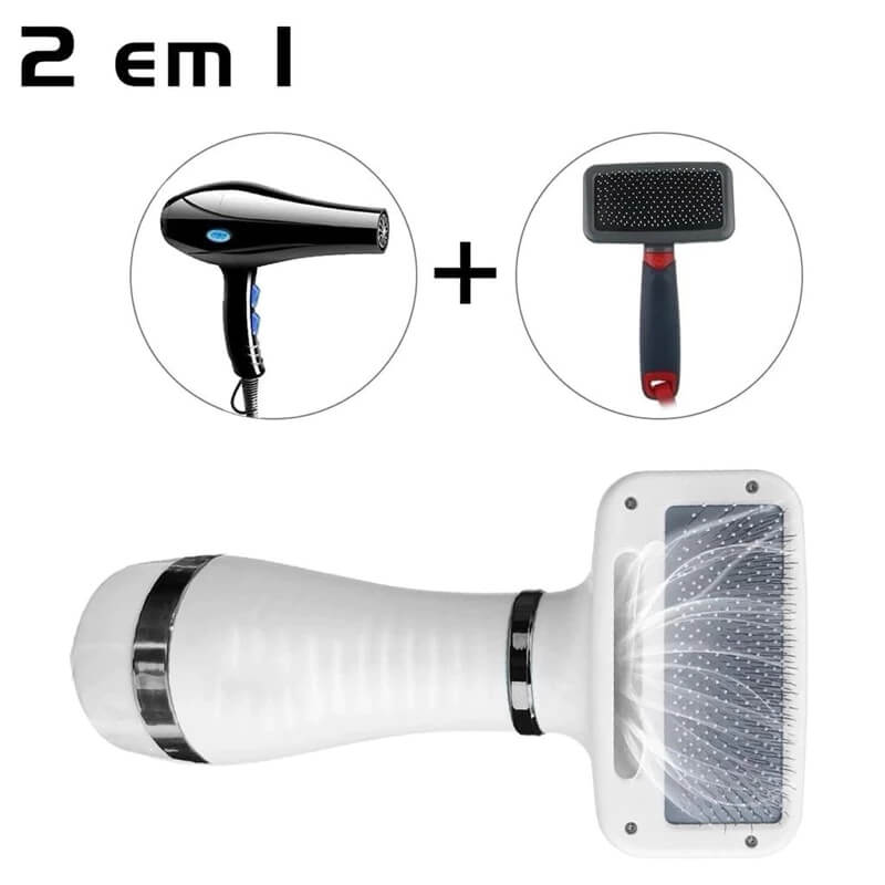 Secador e Escova 2 em 1 para Pets – Praticidade no banho