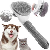 Escova Pente Pet em Plástico e Metal Petzen™ | Remove Pelos com Conforto