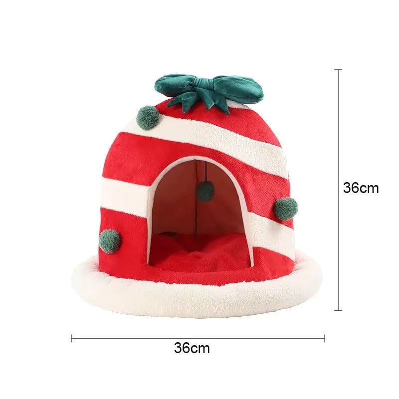 Cama Oval Para Gato de Natal - Lupzy™