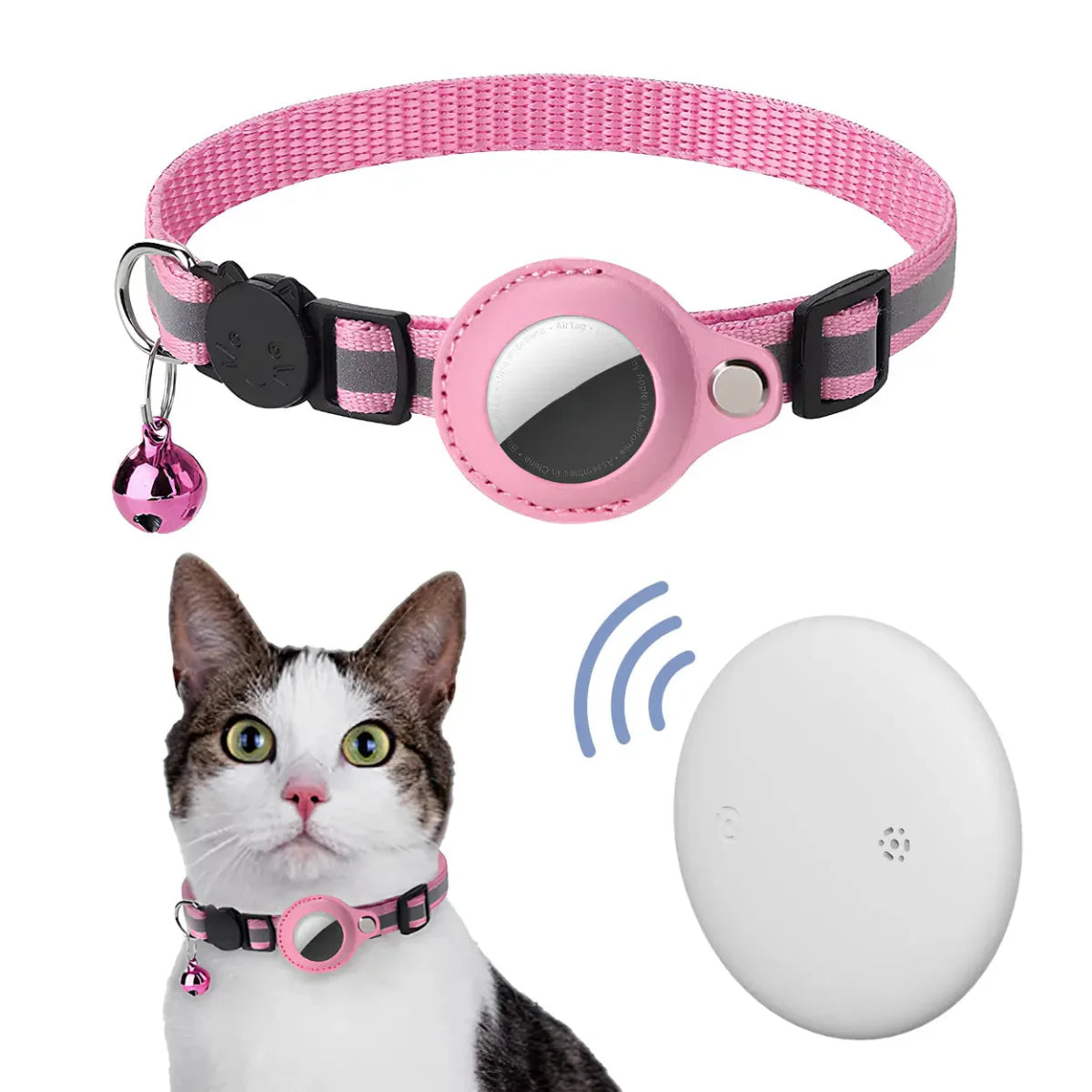 Coleira com Rastreador para Pets Rosa – GPS Anti-Fuga