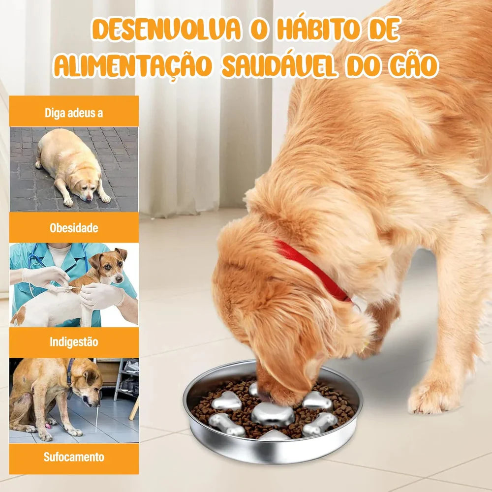Comedouro Lento 2 em 1 para Cães – Alimentação Segura e Saudável | ForPatas