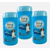 Kit com 3 Pacotes de Lenços Umedecidos para Pets – Higiene Rápida e Segura