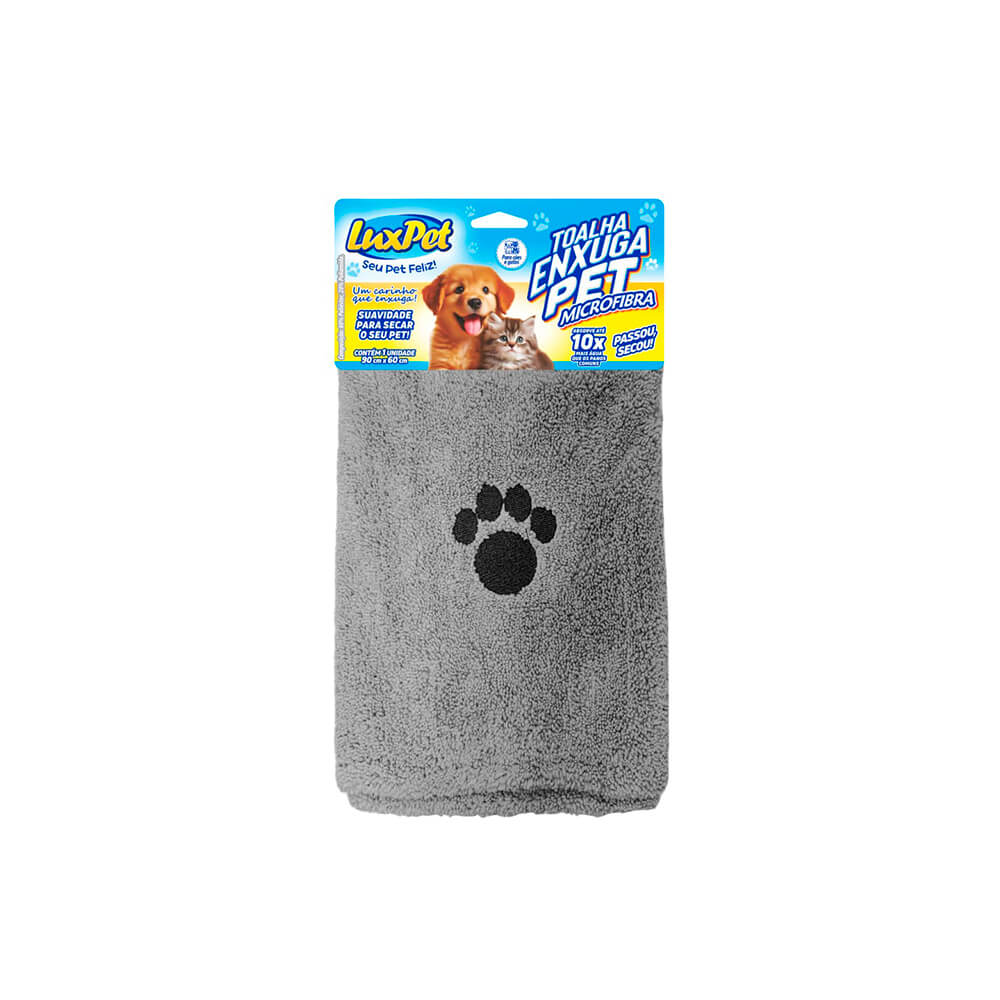 Toalha de Microfibra Super Premium para Cães e Gatos 90x60 – Enxuga 10x Mais | ForPatas
