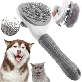 Escova Pente Pet em Plástico e Metal Petzen™ | Remove Pelos com Conforto