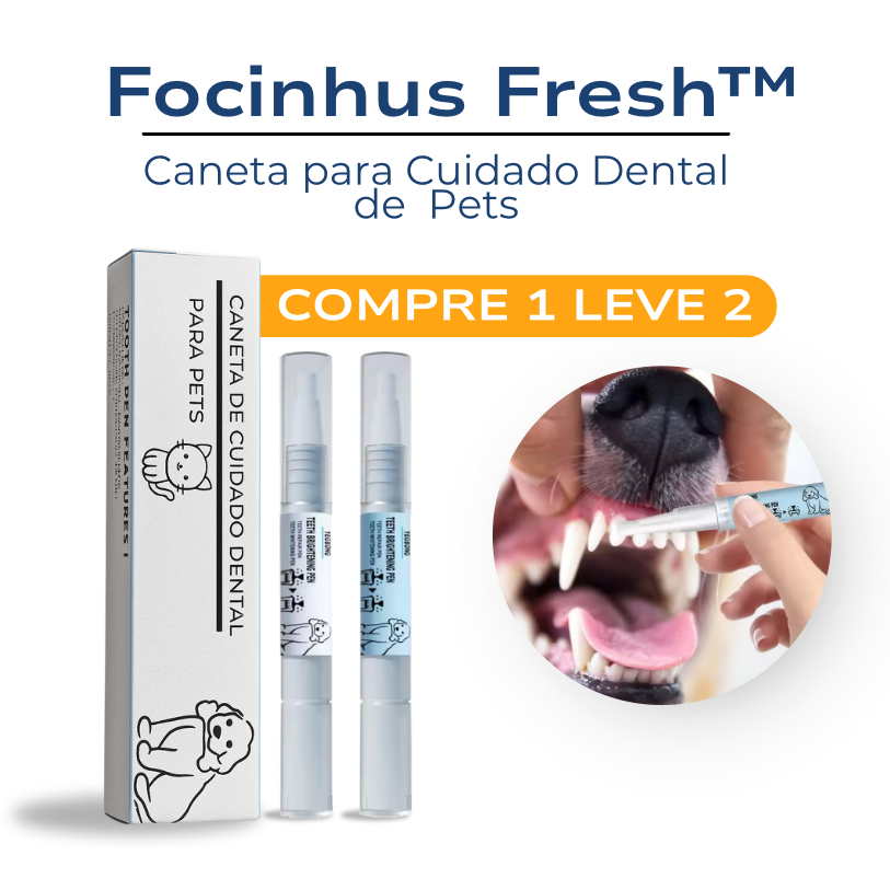 Focinhus Fresh ™ -  Caneta para Cuidado Dental de Pets