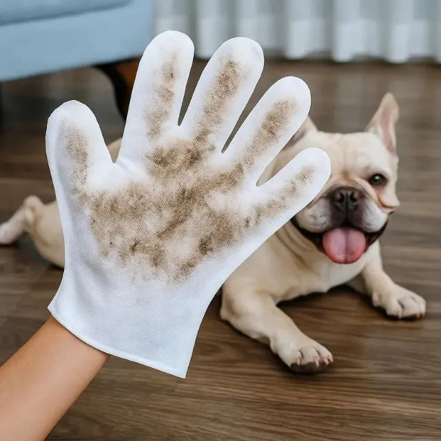 LUVA UMEDECIDA BANHO A SECO E HIDRATAÇÃO PARA CÃES E GATOS – A PARTIR DE 2 PACOTES