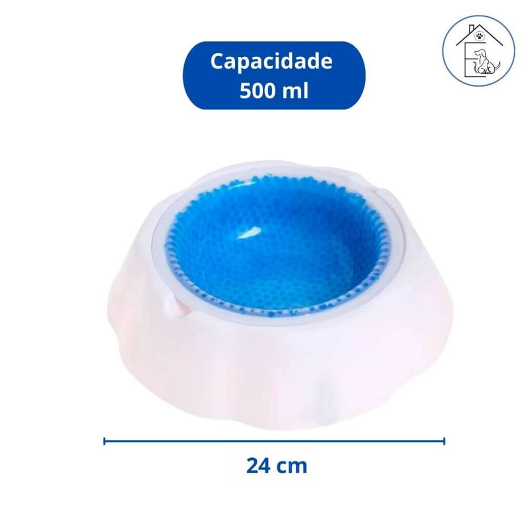 Tigela Gelada para Cães e Gatos – Água Sempre Fresquinha | ForPatas