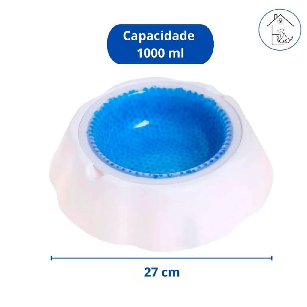 Tigela Gelada para Cães e Gatos – Água Sempre Fresquinha | ForPatas