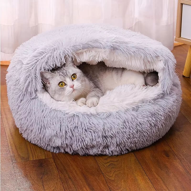 Cama Toca de Pelúcia para Gatos - PETZO™