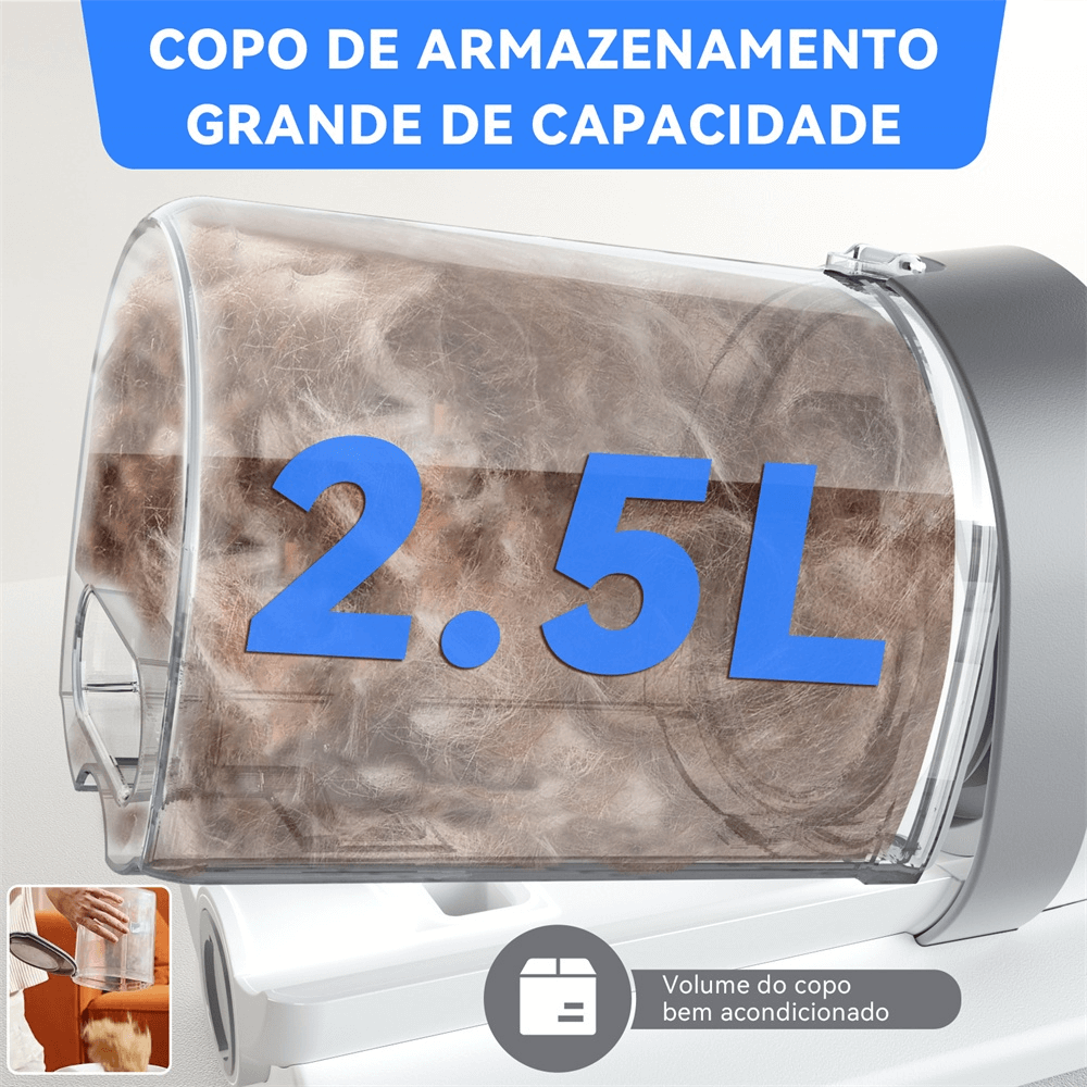 Aspirador de Pelos Profissional para Pets – Kit Completo 2.5L