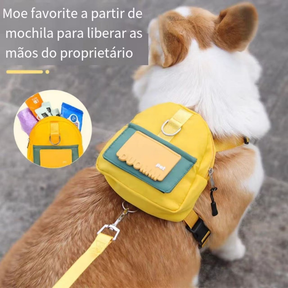 Mochila Pet Impermeável com Guia – PETC™ | Para Cães de Pequeno e Médio Porte